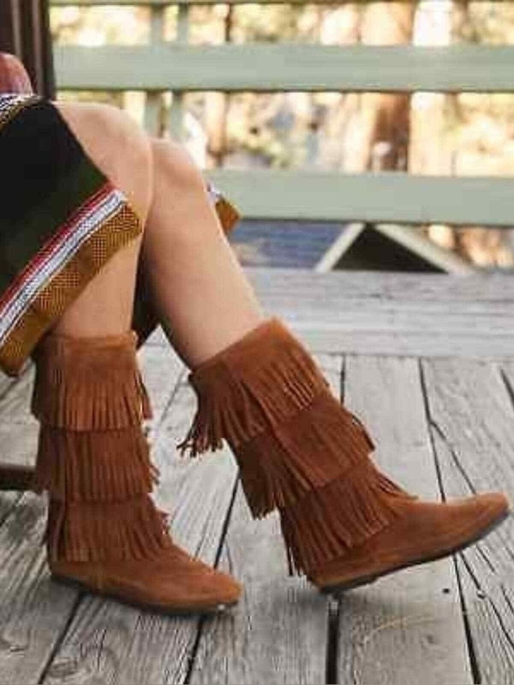 Minnetonka Fringe Mid-Calf Boots